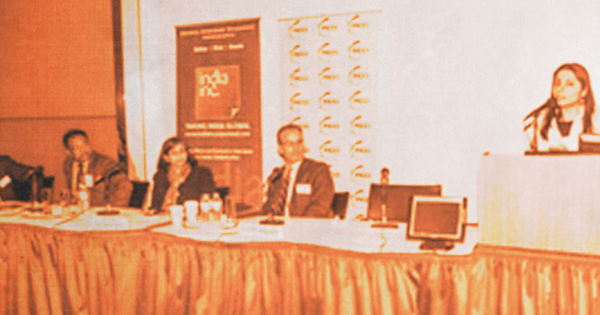 Woman speaking at digital india roundtable event