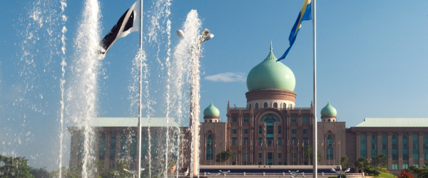water fountain in front of capital building